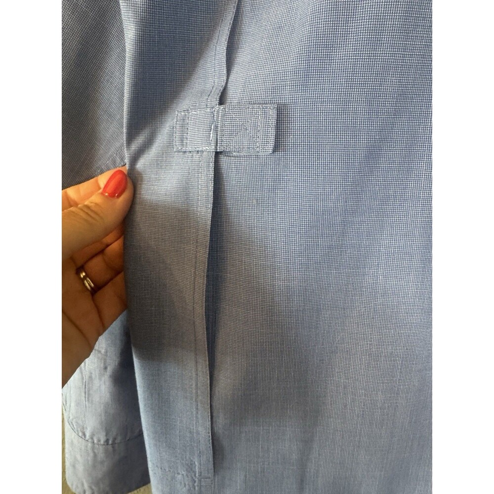 ExOfficio Insect Shield Fishing Hiking Shirt Men’s Large Blue Vented Travel - Picture 6 of 15
